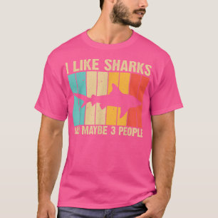 Camiseta Desenho de Tubarão Engraçado para Crianças Homens 