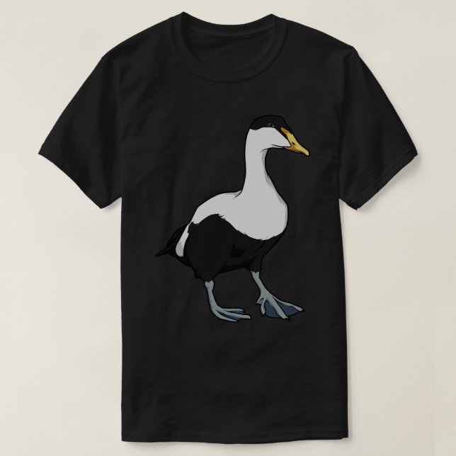 Camiseta Desenho de um Eider Comum (Frente do Design)