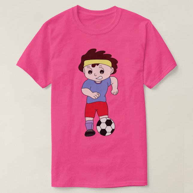 Camiseta Desenho de um garoto brincando (Frente do Design)
