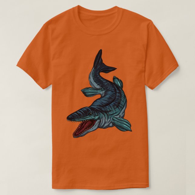 Camiseta Desenho de um Mosassauro (Frente do Design)