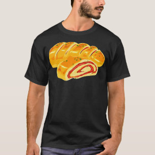 Camiseta Desenho de uma pizza Stromboli