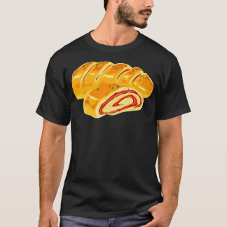 Camiseta Desenho de uma pizza Stromboli