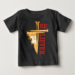 Camiseta Desenho de unha de cruz de Jesus – Cristão poderos