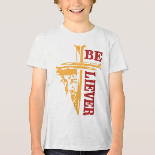 Camiseta Desenho de unha de cruz de Jesus – Cristão poderos