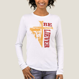 Camiseta Desenho de unha de cruz de Jesus – Poderoso Cristi