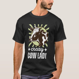 Camiseta Desenho de Vaca Engraçado para Mulheres Meninas Se