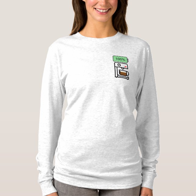 Camiseta Desenho de vício em café (Frente)
