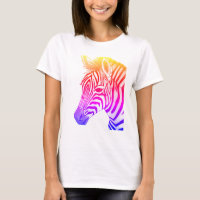 Desenho de zebra preto e colorido