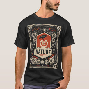 Camiseta Desenho decorativo da fauna selvagem da Natureza O