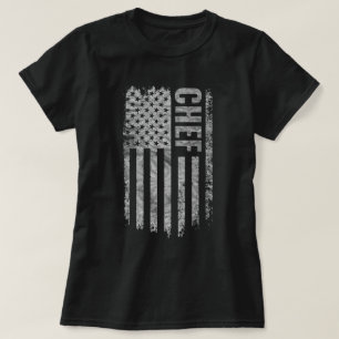 Camiseta Desenho desgastado da bandeira dos EUA para Chef