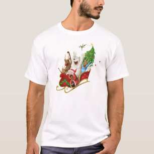Camiseta Desenho digital engraçado do pequeno trenó do