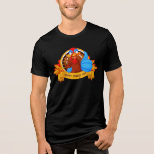 Camiseta Desenho divertido de Ação de Graças em estilo de d