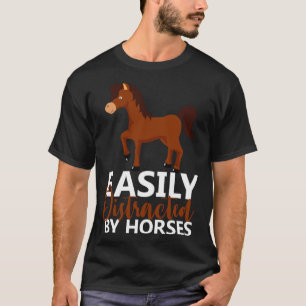 Camiseta Desenho divertido de cavalos de fazenda que são fa
