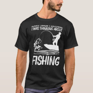 Camiseta Desenho Divertido de Pesca para Homens Mulheres Is