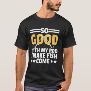 Camiseta Desenho Divertido de Pesca para Homens Mulheres Pe