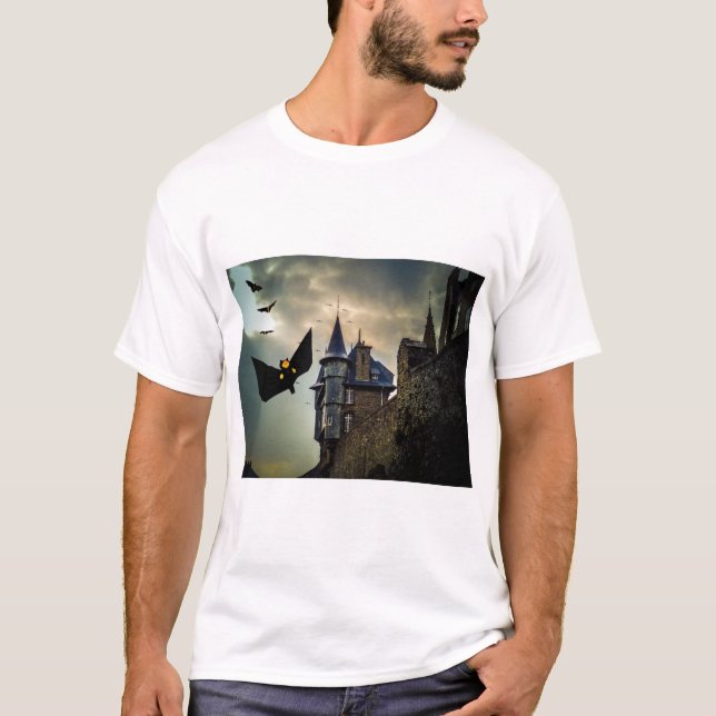 Camiseta Desenho divertido para o Halloween (Frente)