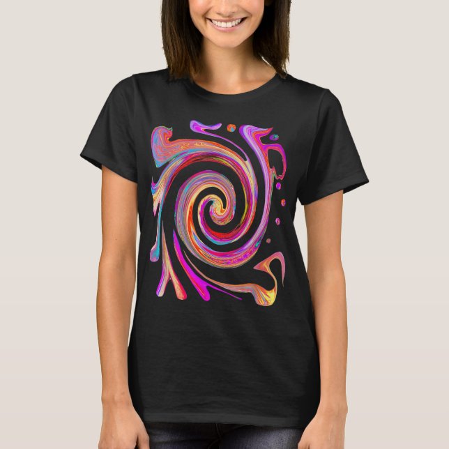 Camiseta Desenho do Abstrato do Arco-Íris Colorido (Frente)