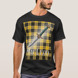 Camiseta Desenho do Antigo Tartã do Clã Escocês MacLeod