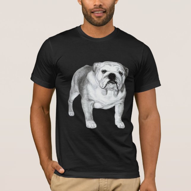Camiseta Desenho do Bulldog Inglês (Frente)