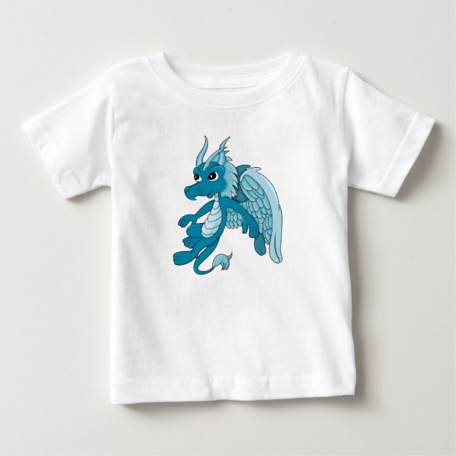 Camiseta Desenho do Dragão Azul (Frente)