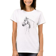 Desenho do Retrato Elegante de Cavalo