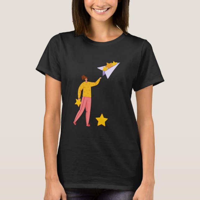 Camiseta desenho do tema Avião (Frente)