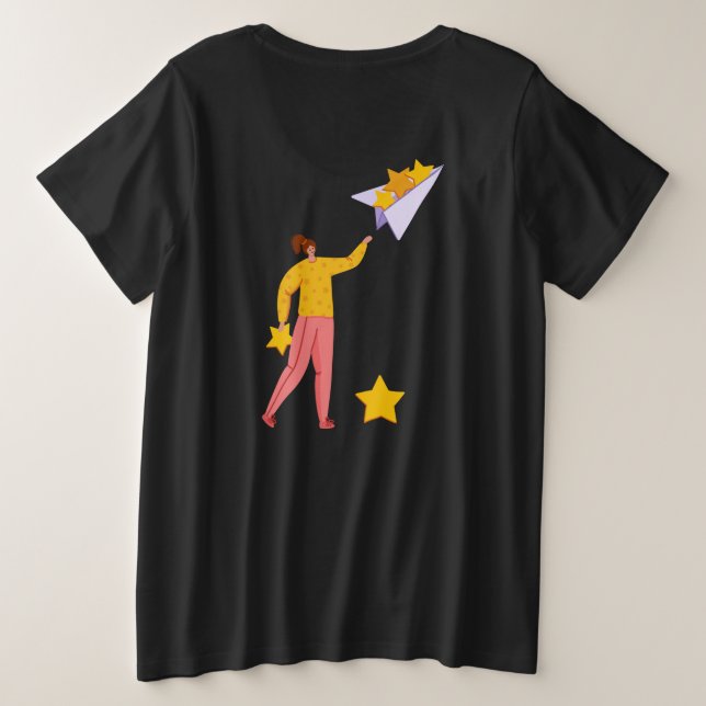 Camiseta desenho do tema Avião (Verso do Design)
