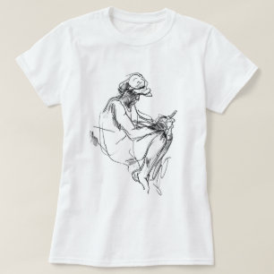 Camiseta Desenho do viciado em telefone abstrato