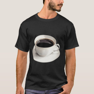 Camiseta Desenho em Aquarela de uma Xícara de Americano
