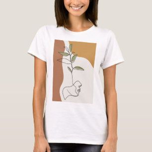 Camiseta Desenho em linha, moda criativa face