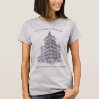 Desenho em Torre Colombo | San Francisco, CA T-Shi