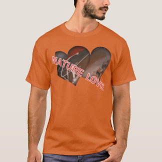 Camiseta Desenho engraçado de amor pela natureza coração