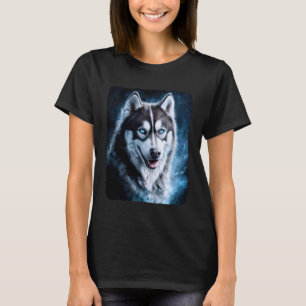 Camiseta Desenho engraçado de cão Husky para amantes de cãe