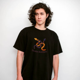 Camiseta Desenho engraçado de cobras multicoloridas desenha