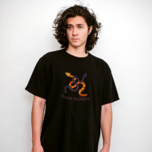 Camiseta Desenho engraçado de cobras multicoloridas desenha