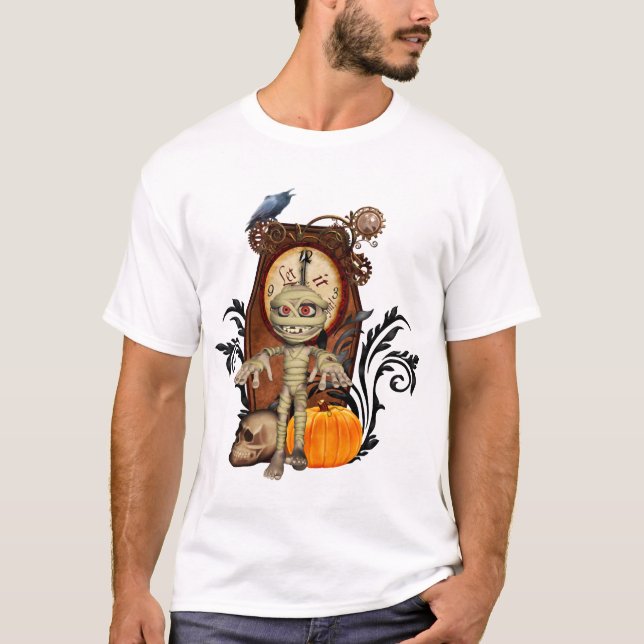 Camiseta Desenho engraçado de Halloween (Frente)