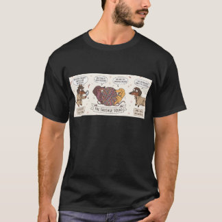 Camiseta Desenho engraçado do detetive Dachshund e esquadrã