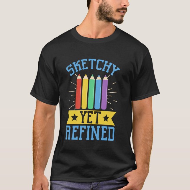 Camiseta Desenho Esboçado Ainda Refinado (Frente)