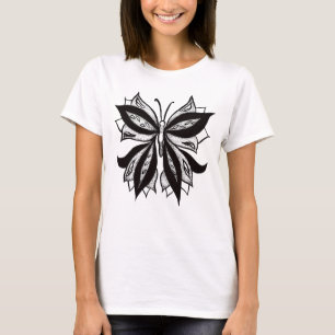 Camiseta Desenho estranho da tinta do abstrato do tatuagem