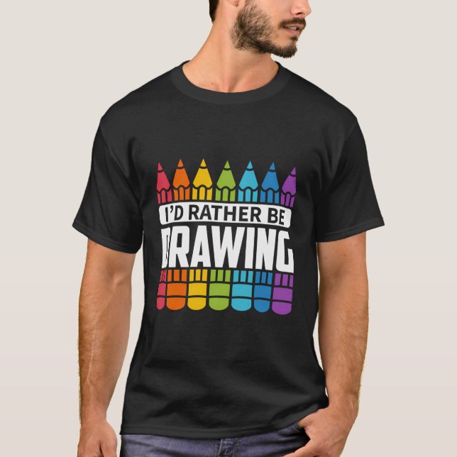 Camiseta Desenho - Eu Preferencialmente Estar Desenho (Frente)
