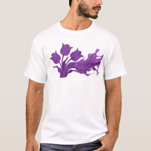 Camiseta Desenho Flor Abstrata Impressionante Original