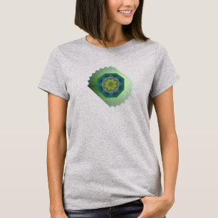Camiseta Desenho Floral com Bordas Flutadas