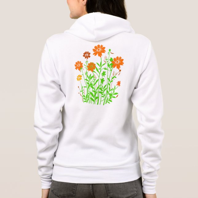 Camiseta Desenho Floral de Flores Silvestres (Verso)