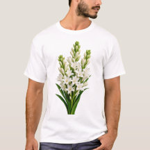 Desenho Floral Elegante de Tuberosa Branca