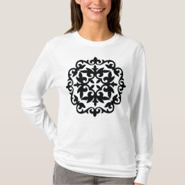 Camiseta Desenho Floral Ornamental