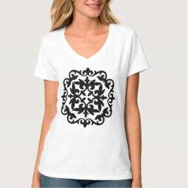 Camiseta Desenho Floral Ornamental