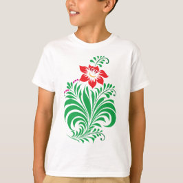 Camiseta Desenho Floral Ornamental – Elegante