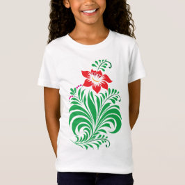 Camiseta Desenho Floral Ornamental – Elegante