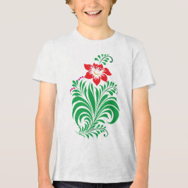 Camiseta Desenho Floral Ornamental – Elegante