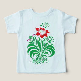 Camiseta Desenho Floral Ornamental – Elegante